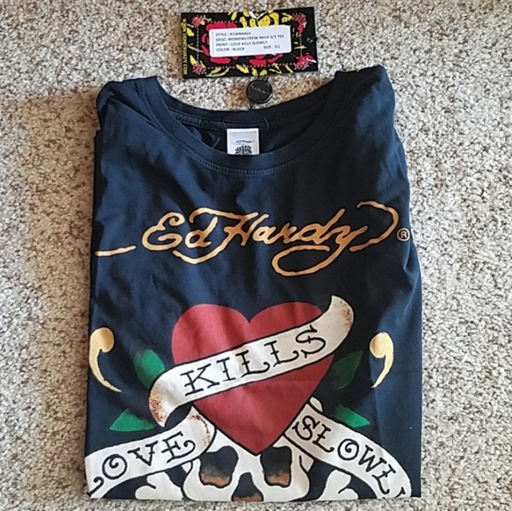 ⬇️SALE! Ed Hardy "Love Kills Slowly" tee - Picture 2 of 8